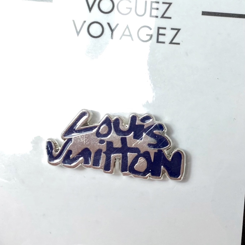 Louis Vuitton Logo Enamel Lapel Pin - Picture 3 of 4
